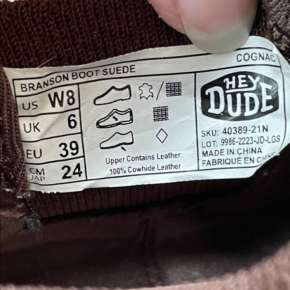 Hey Dude Women’s Branson Boot Suede Loafers, Cognac - Picture 4 of 15